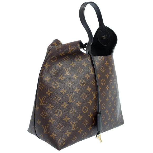 Louis Vuitton Monogram Flower Hobo Shoulder Bag Noir Black - Picture 2 of 8
